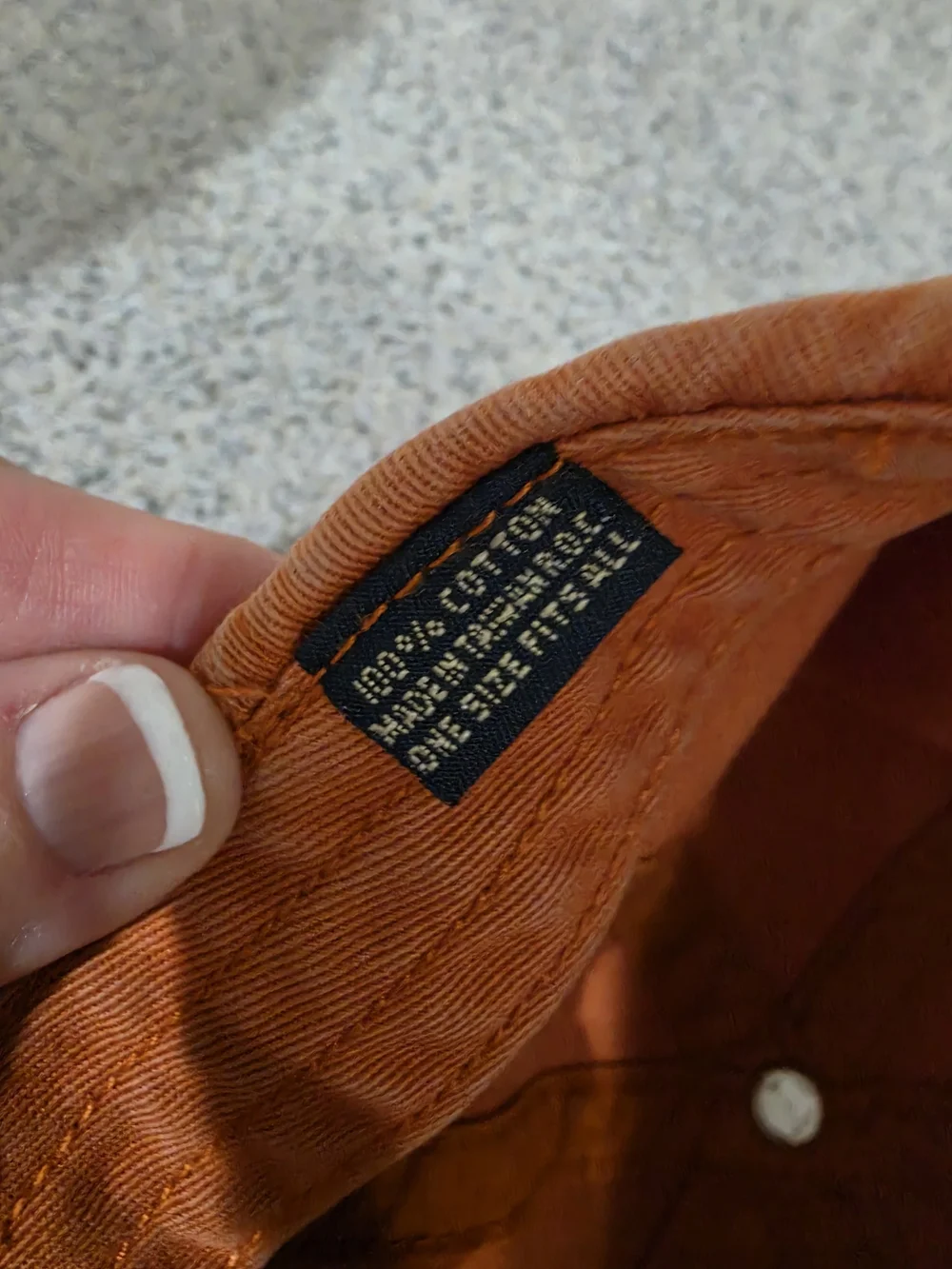 American Eagle Outfitters Orange Baseball Cap with White '3' Embroidery